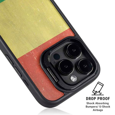 Bolivia Flag Distressed iPhone 14 Pro Kickstand Case